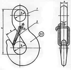 крюк чалочный гост 25573-82 размеры